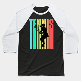 US Open Tennis Player Silhouette Baseball T-Shirt